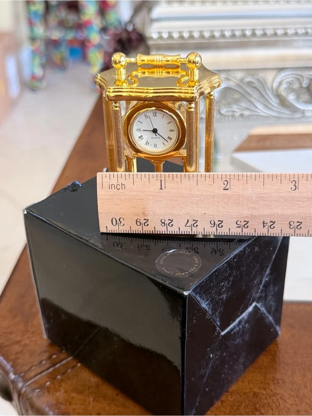 Gold Tabletop Clock - Brand Unspecified